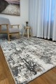 Dara Abstract Grey Cream Large Area Rug