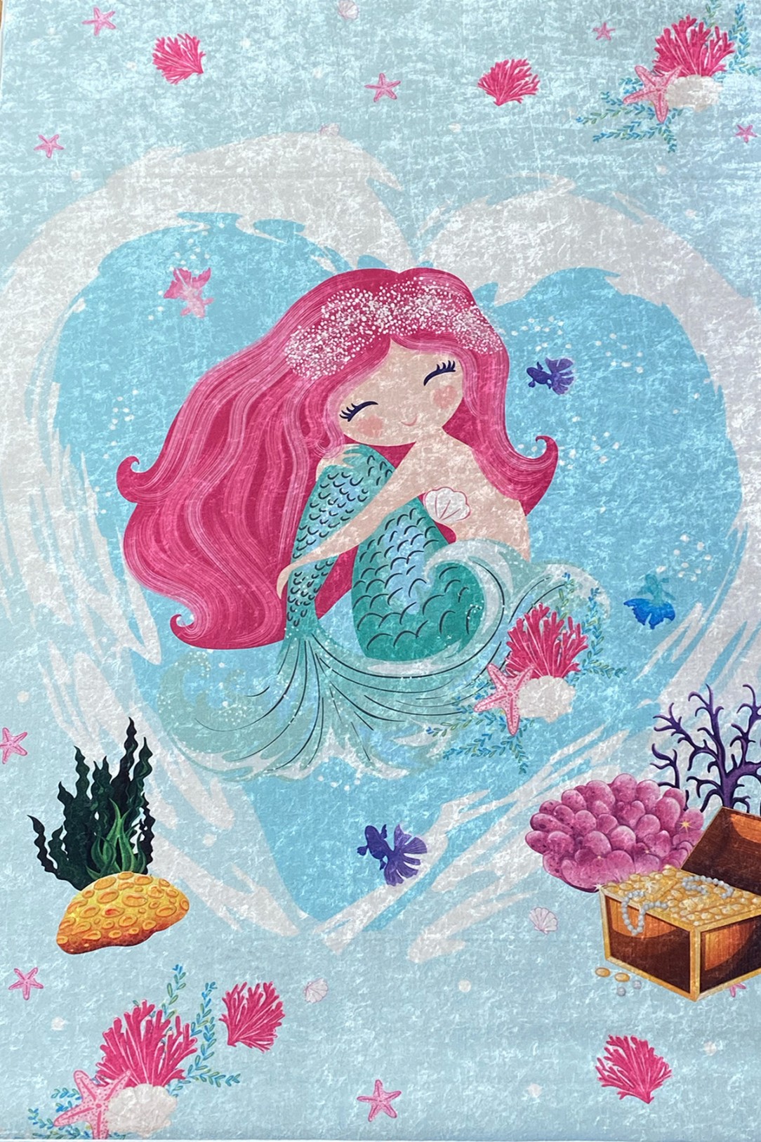 Mermaid Heart Kids Rug