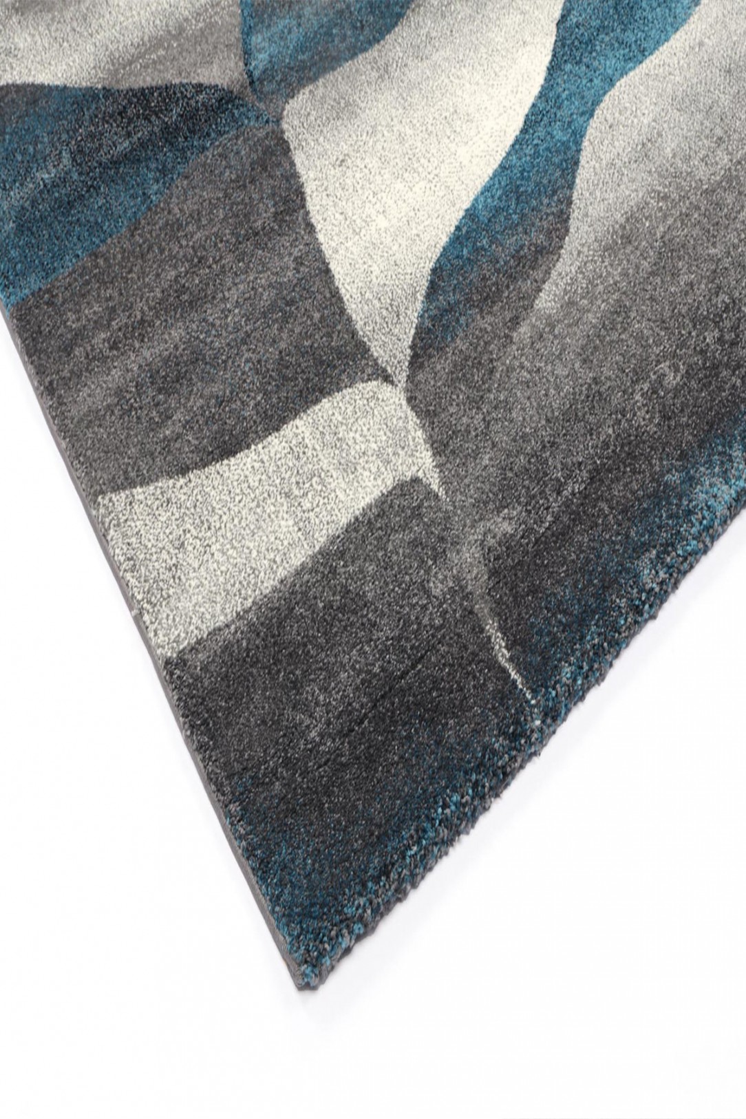 Tiffany Blue Waves Geometric Area Rug