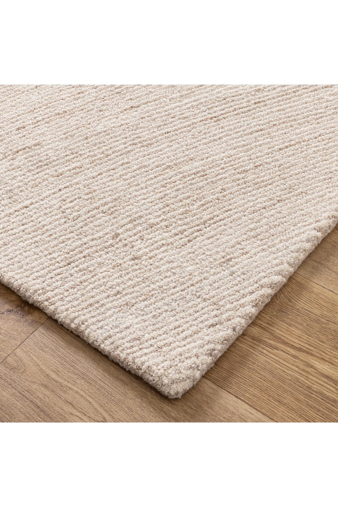 Aria Beige Wool Handcrafted Rug