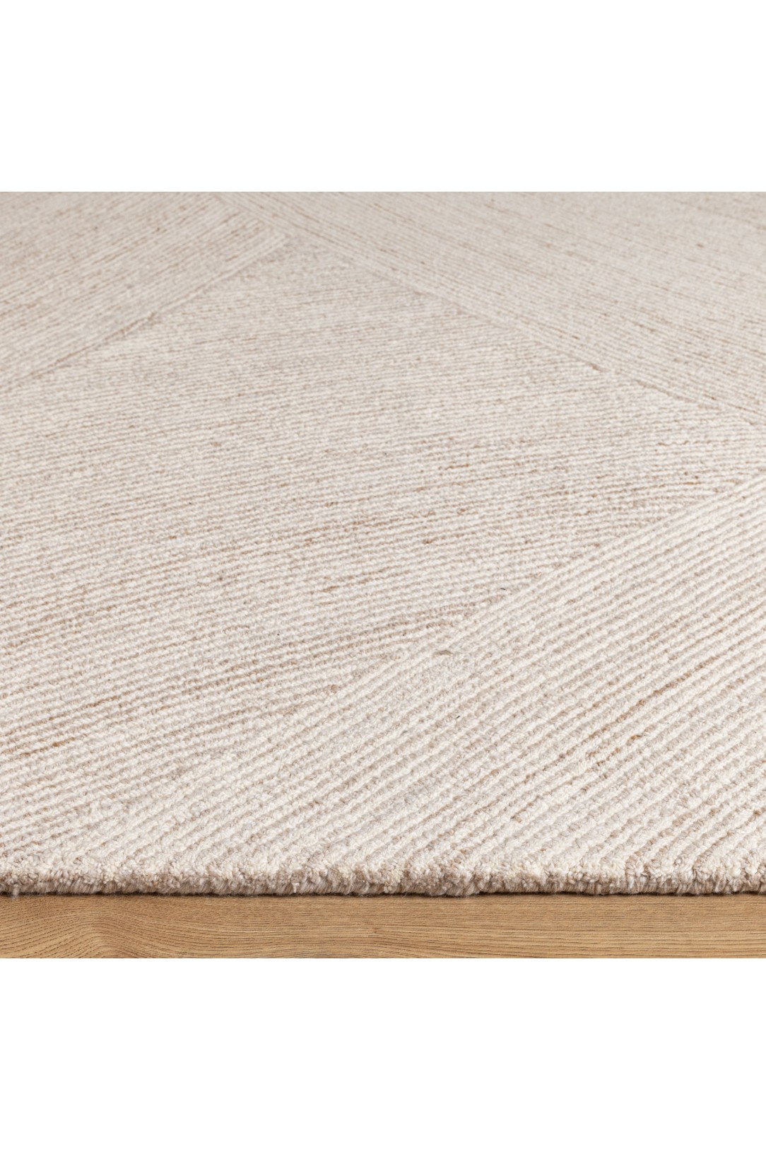 Aria Beige Wool Handcrafted Rug