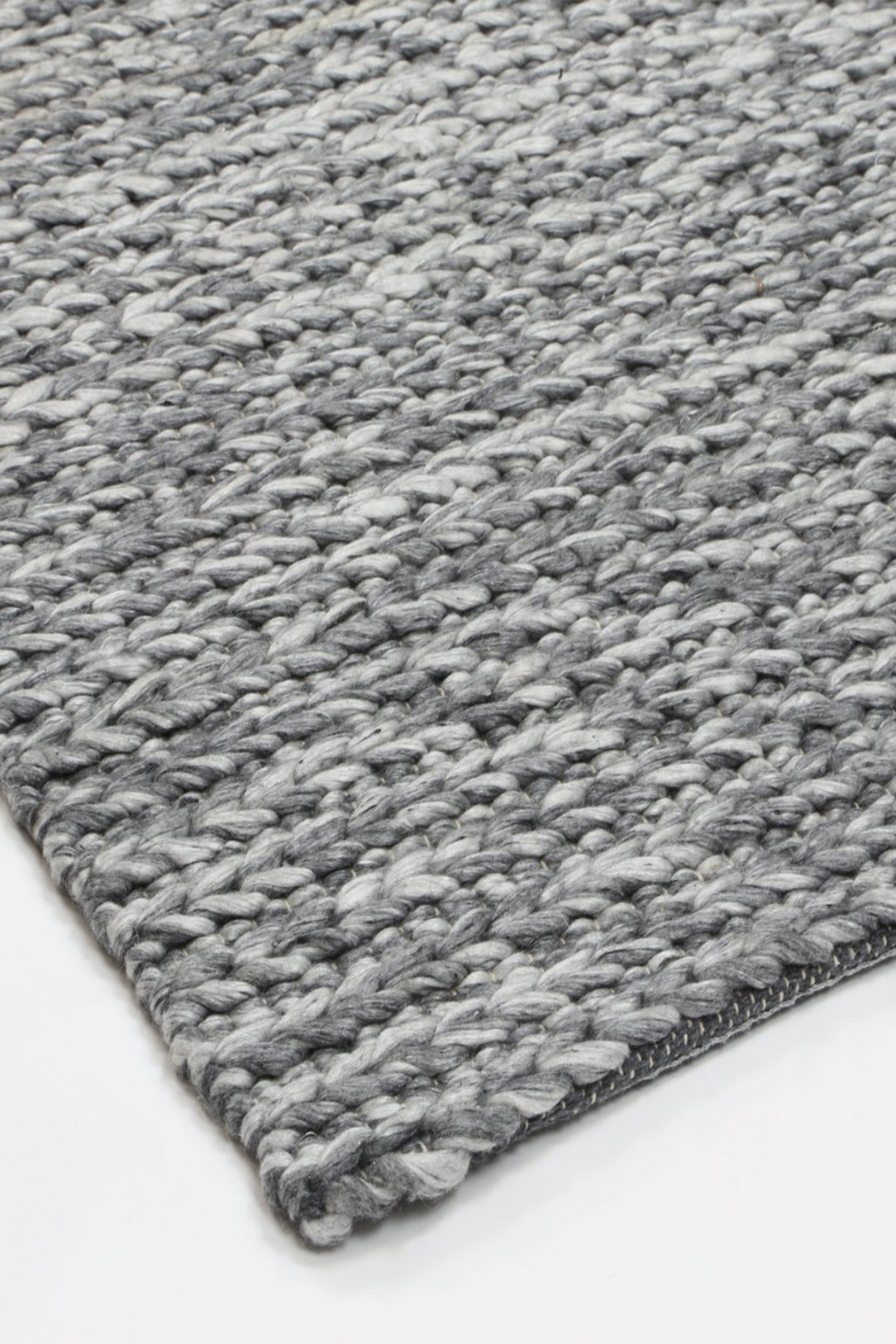 Wool Blended Hand Tufted Area Rug Charcoal