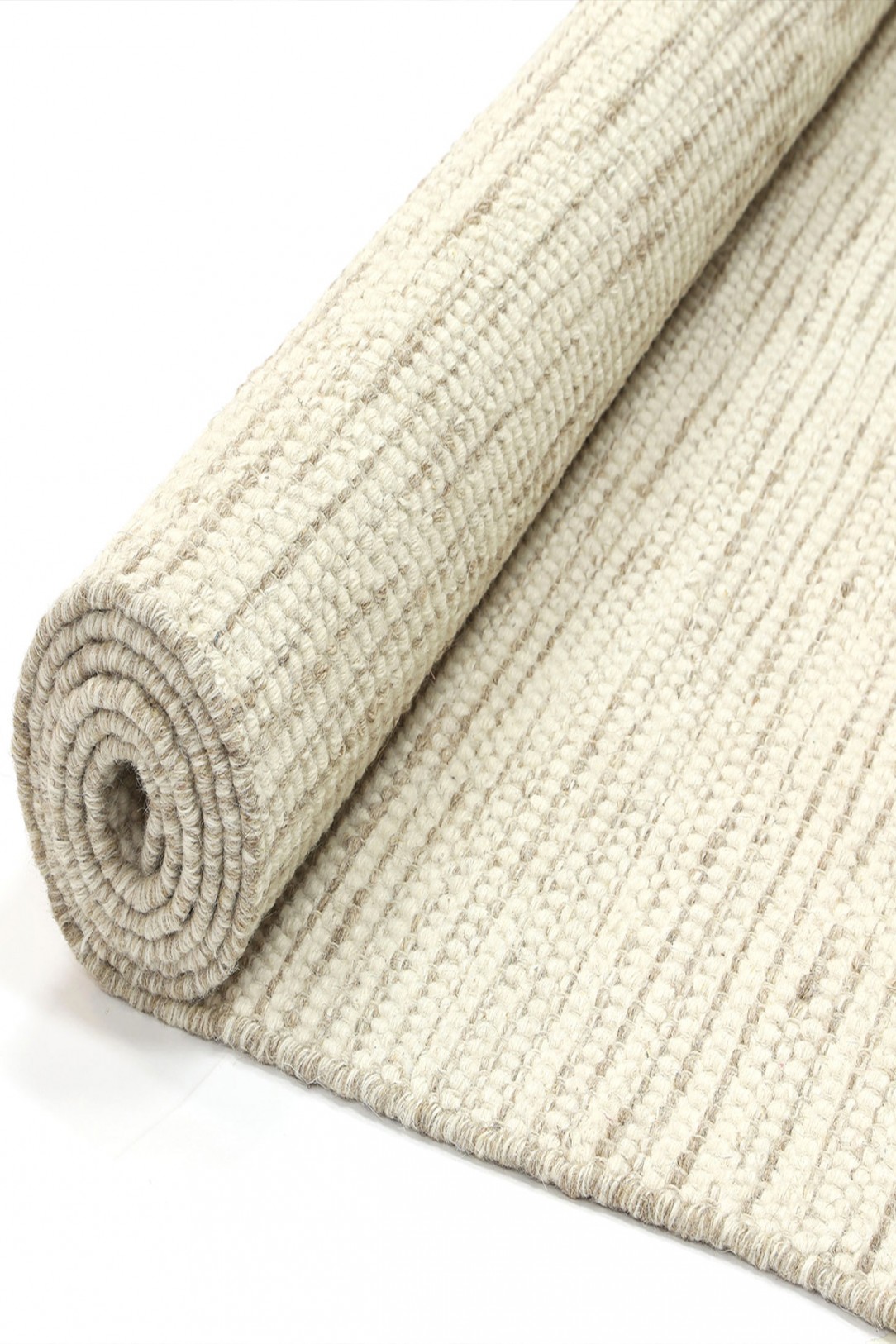 Beige Skandi Reversible Wool Rug