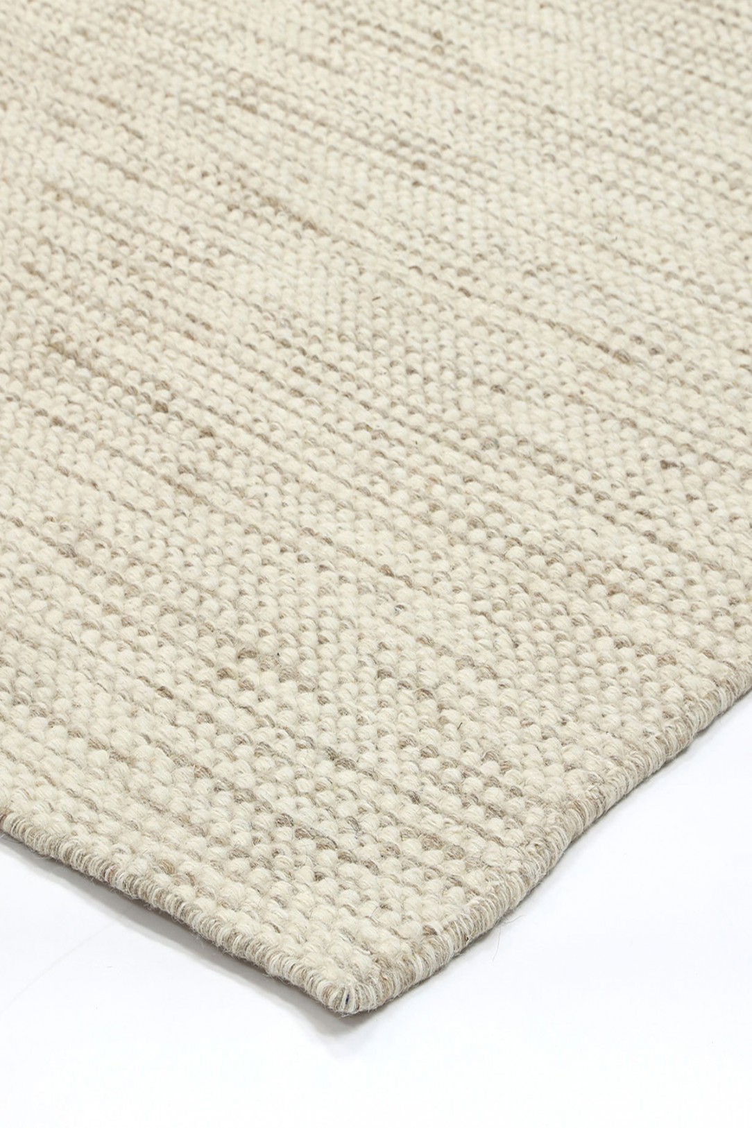 Beige Skandi Reversible Wool Rug