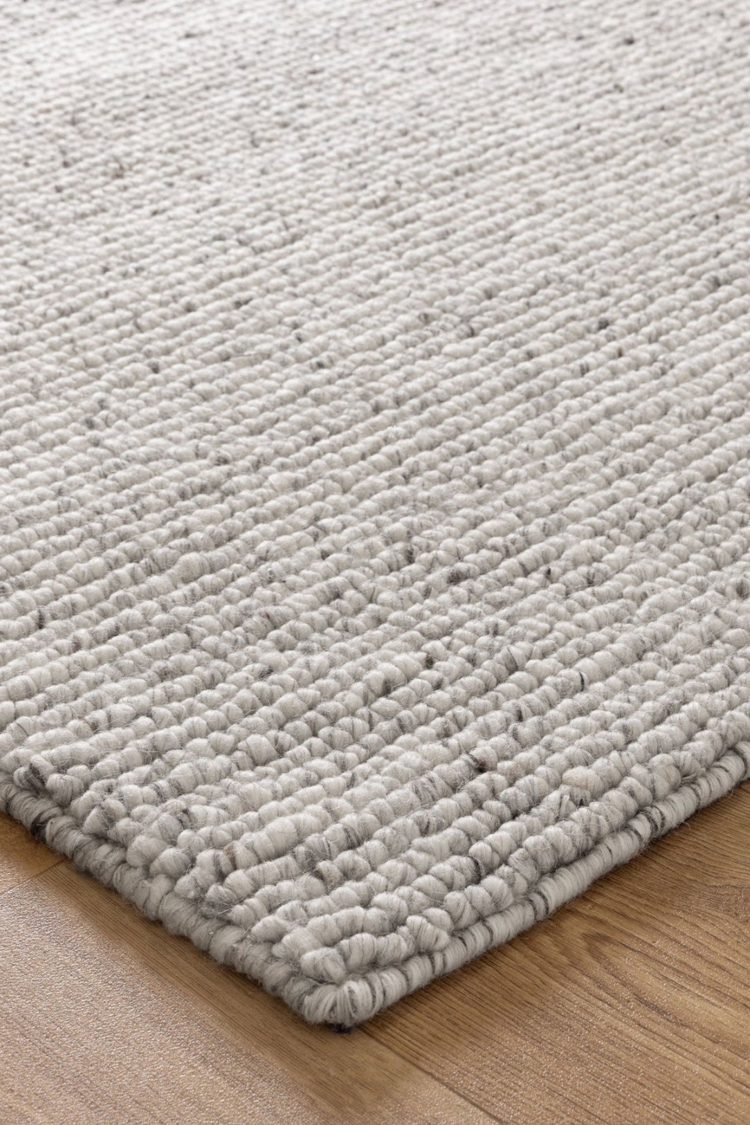 Sierra Luxe Wool Texture Grey Rug