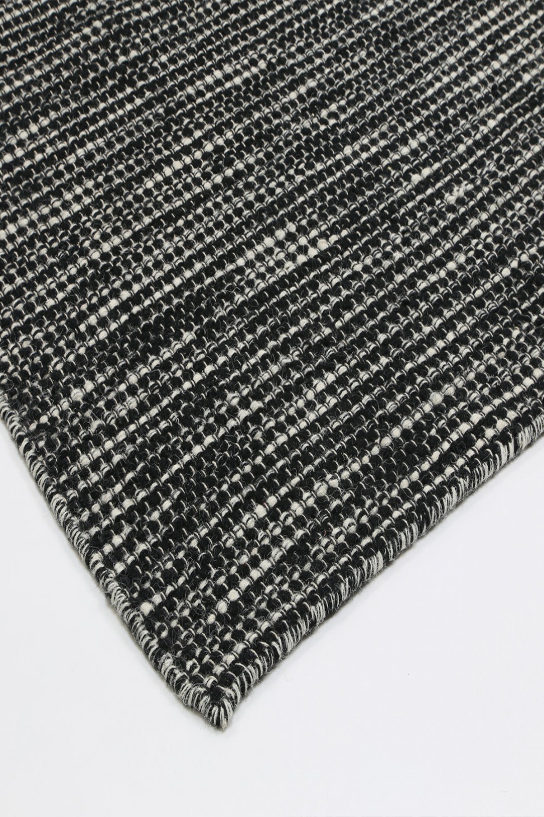 Scandi Black White Reversible Wool Rug