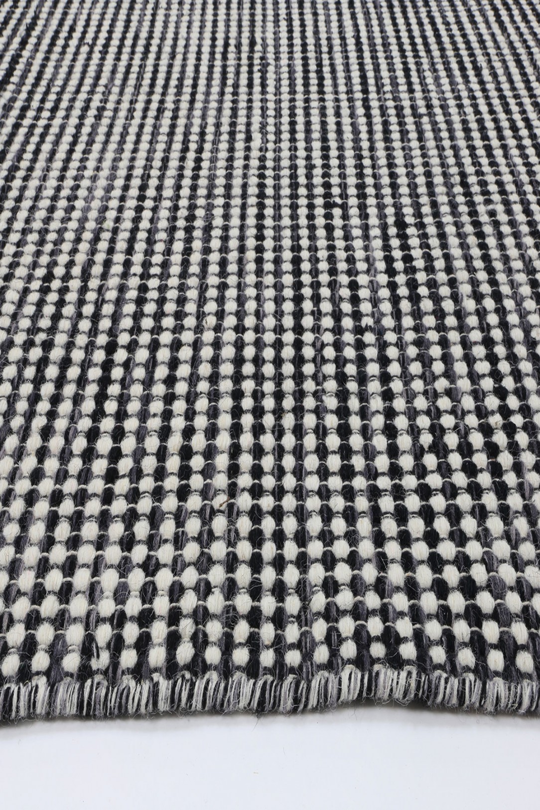 Scandi Charcoal Reversible Wool Rug