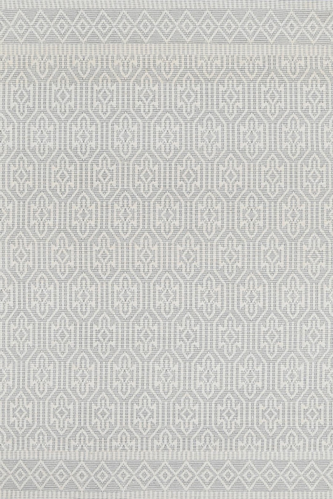 Torquay Chevron light Grey Wool Rug