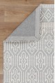 Torquay Chevron light Grey Wool Rug