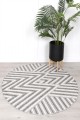 Courtyard Zigzag Grey Round