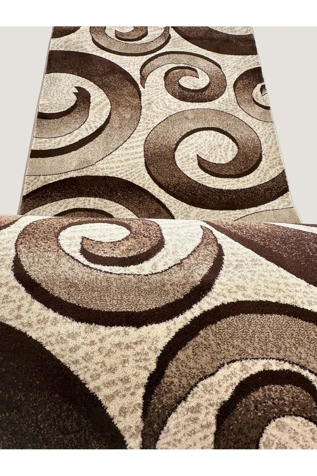 Noosa Brown Customizable Hallway Runner Stylish 80cm Wide Rug