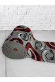 Customisable Noosa Grey Red Hallway Runner Rug 80cm Wide