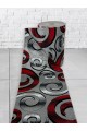 Customisable Noosa Grey Red Hallway Runner Rug 80cm Wide