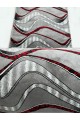 Noosa Custom Grey Red Wave Hallway Runner