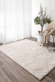 Belmont Chevron Beige Shaggy Rug