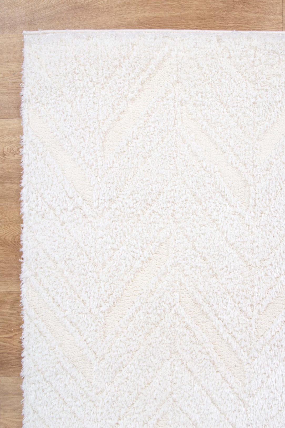 Belmont Chevron Cream Shaggy Rug