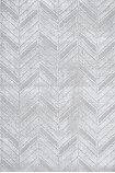 Belmont Chevron Silver Shaggy Rug