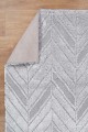 Belmont Chevron Silver Shaggy Rug