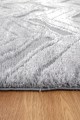 Belmont Chevron Silver Shaggy Rug