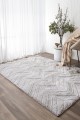 Belmont Chevron Silver Shaggy Rug