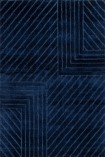 Belmont Geometric Navy Shaggy Rug