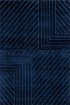 Belmont Geometric Navy Shaggy Rug