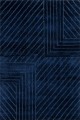 Belmont Geometric Navy Shaggy Rug