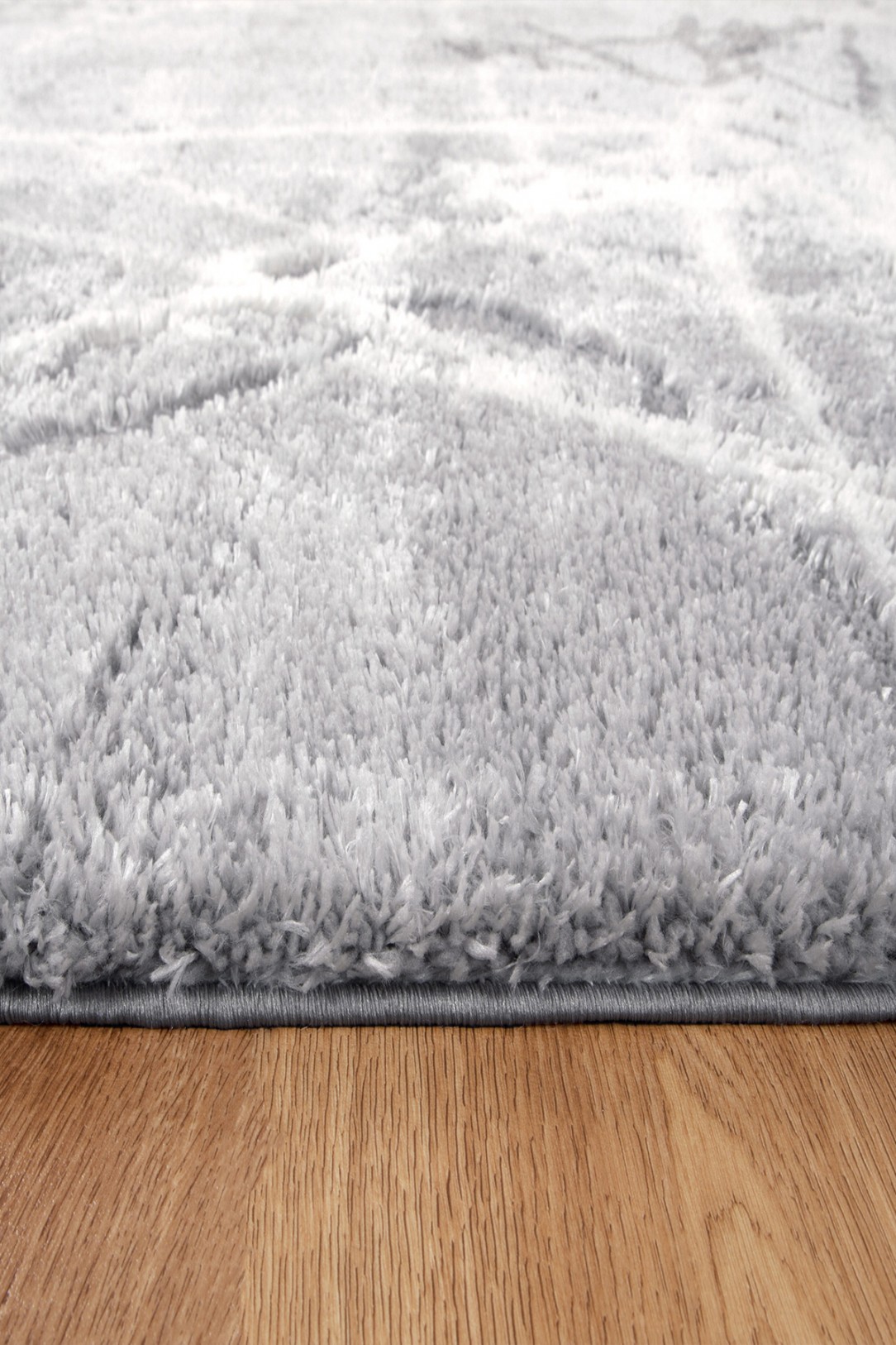 Belmont Marble Silver Shaggy Rug