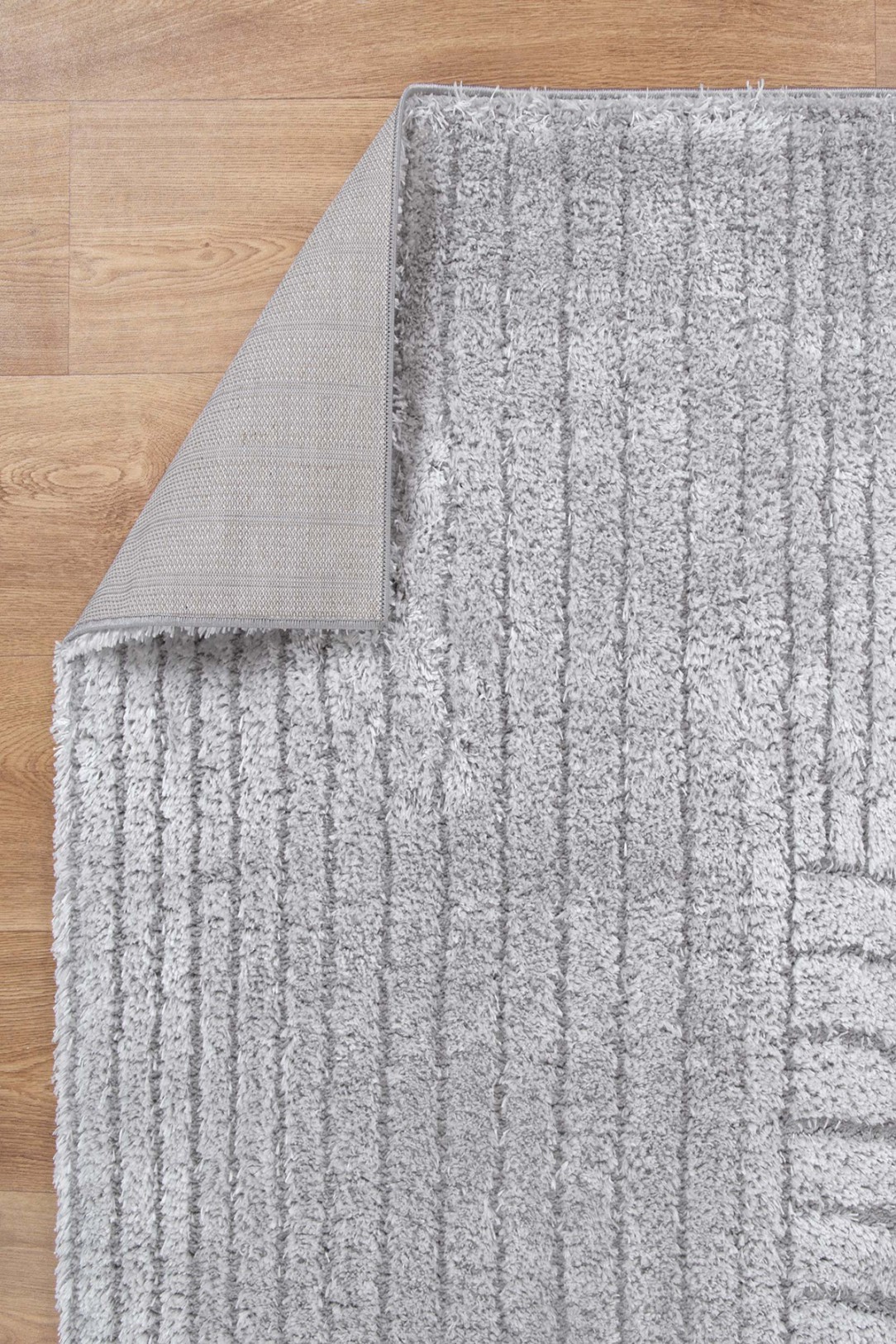 Belmont Nest Silver Shaggy Rug