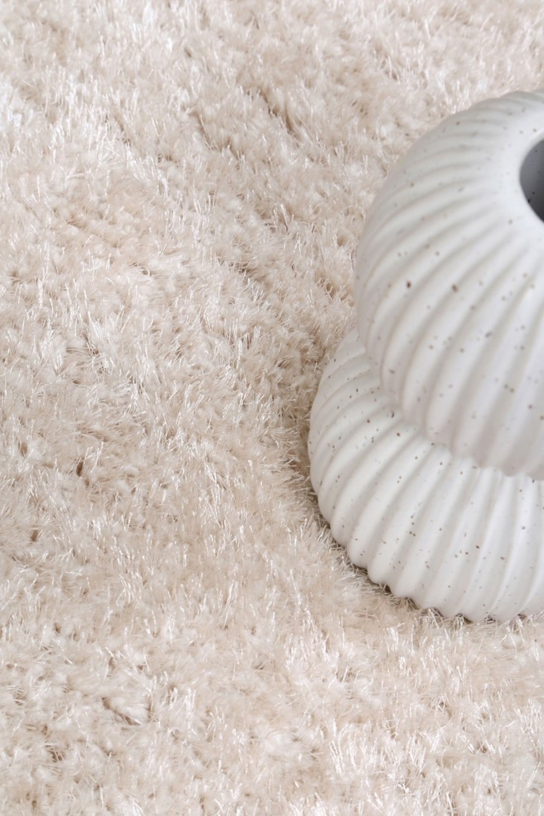 Puffy Shag Rug Cream