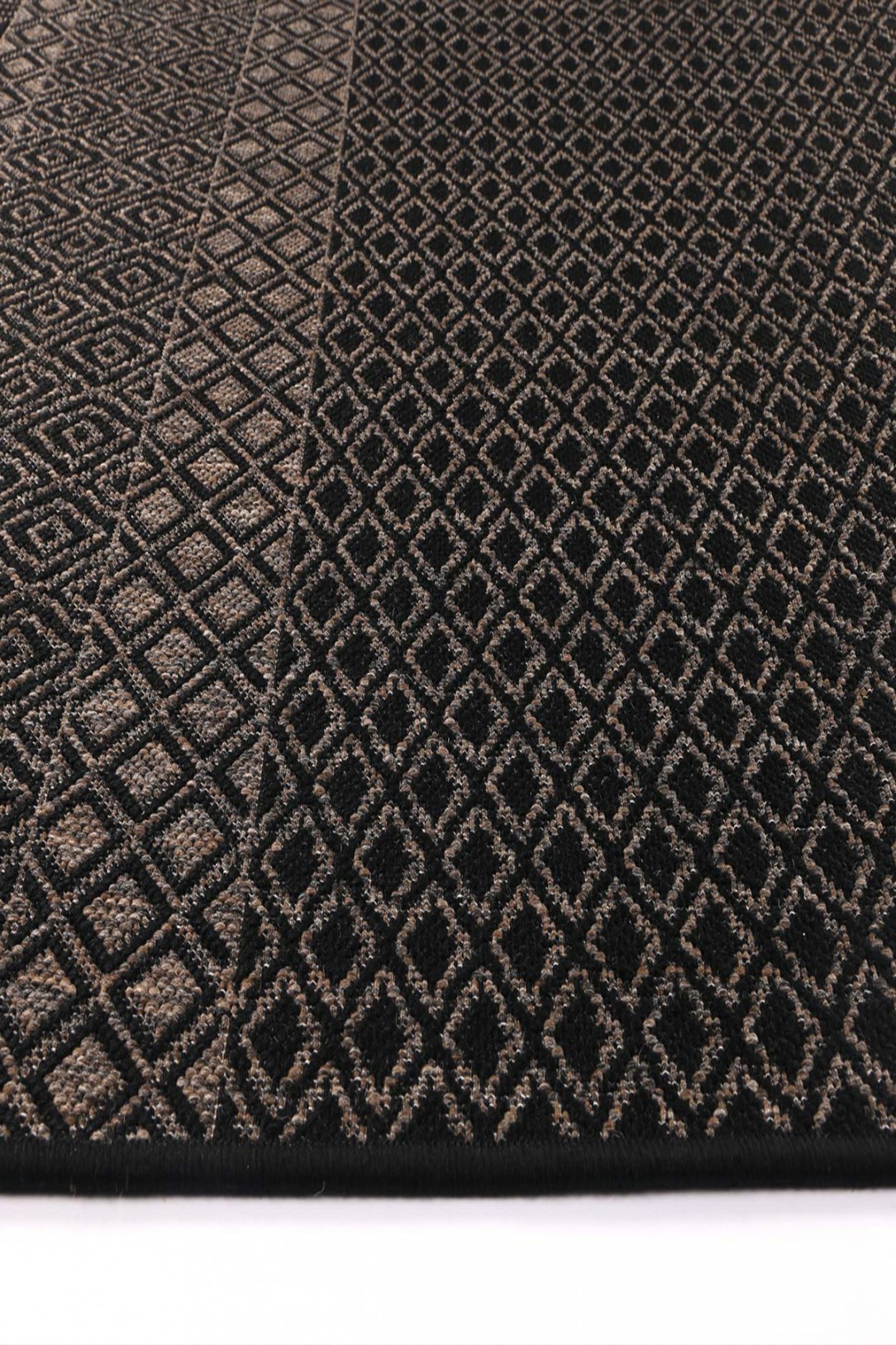 Sisalo Grey Flat Weave Black Rug