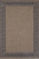 Sisalo Brown Beige Bordered Patterned Rug