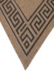 Sisalo Brown Beige Bordered Patterned Rug