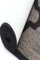 Sisalo Brown Black Moroccan Patterned Rug